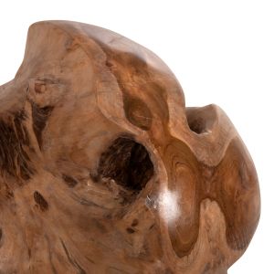 Clem floor decoration, solid teak wood sphere - small size Hm9654 D30cm