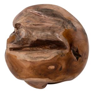 Clem floor decoration, solid teak wood sphere - small size Hm9654 D30cm