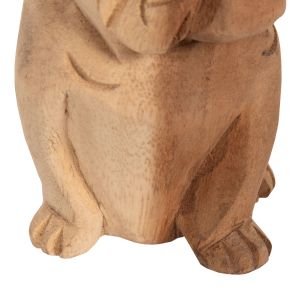 Bulldog floor decoration wood soirée 9x8x12ηcm Hm7923