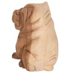Bulldog floor decoration wood soirée 9x8x12ηcm Hm7923