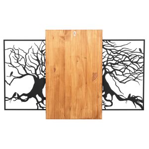 Декорация за стена Illusion Hm4654 метал-дърво 125.5x3(дебелина)x79hcm.