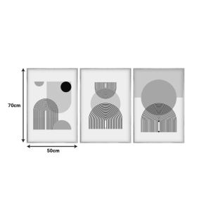 Wall decoration Jefton triptych with digital print 50x2x70cm