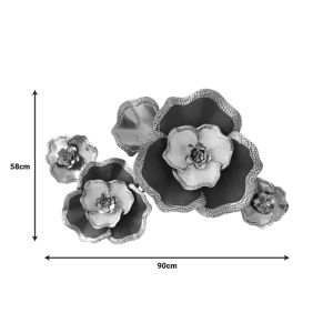 Wall decoration Rosalia metal in gold-black shade 90x58x7.5cm