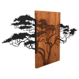 Декорация за стена дърво фигура Hm4653 метал-дърво 148x3x70hcm.