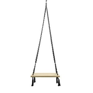 Children's rope swing Fl620 with wooden seat, gray, 55x20x2cm