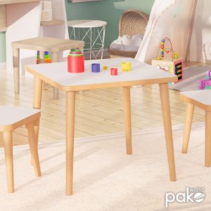 Children's table Jerry white-natural 50x50x43cm
