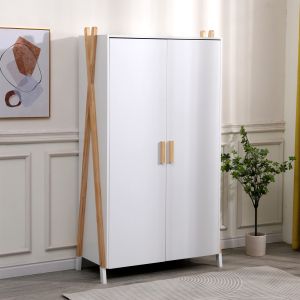 Children's wardrobe Paschal Hm2494.03 white melamine-pine legs 96x44x170hcm.