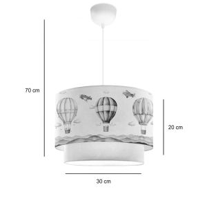 Детски полилей Balon в кремав нюанс D30x20см