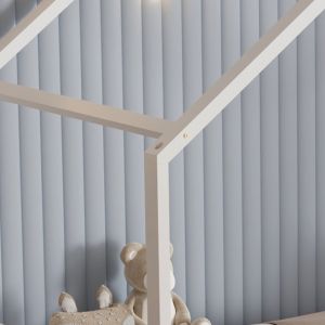 Детско легло Klarice Montessori-2 чекмеджета бор масив в бяло- 190х90cm Hm680,03