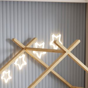 Детско легло Klarice Montessori-2 чекмеджета- бор масив в натурал- 190х90cm Hm680,01
