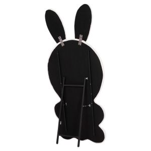 Детско огледало стоящо зайче Hm4489.01 Mdf в розово и бяло- черна поставка 80x162hcm.