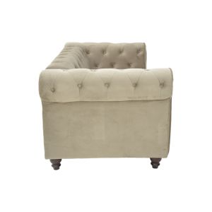 Диван 2 места Chesterfield Incredible бежово кадифе 160x84x67cm