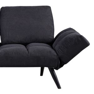 Sofa 3-seater Jackie fabric anthracite-metal black 190x78x75cm