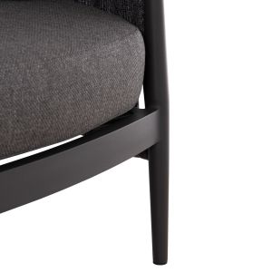 Sofa Polaris Sm6215.01 aluminum - rope strap and olefin in anthracite 164x144x84cm.
