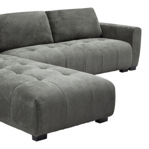 Right corner sofa, Gianco fabric, gray shade, 298x208x85cm