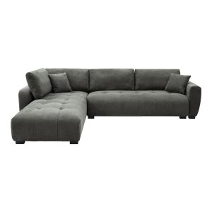 Right corner sofa, Gianco fabric, gray shade, 298x208x85cm