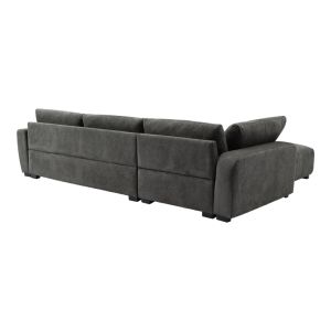 Right corner sofa, Gianco fabric, gray shade, 298x208x85cm