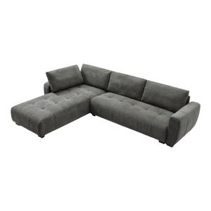 Right corner sofa, Gianco fabric, gray shade, 298x208x85cm