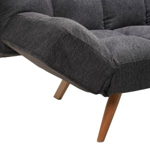 Sofa bed 3-seater Freddo fabric anthracite 181x81x86cm