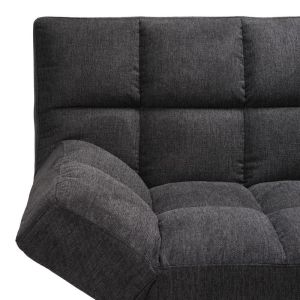 Sofa bed 3-seater Freddo fabric anthracite 181x81x86cm