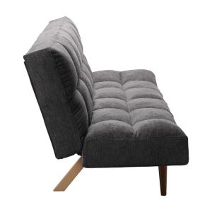 Sofa bed 3-seater Freddo fabric anthracite 181x81x86cm