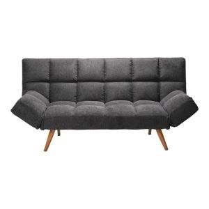 Sofa bed 3-seater Freddo fabric anthracite 181x81x86cm