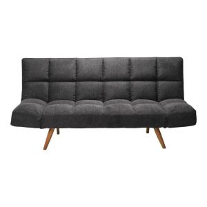 Sofa bed 3-seater Freddo fabric anthracite 181x81x86cm