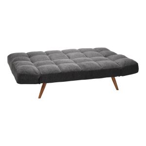 Sofa bed 3-seater Freddo fabric anthracite 181x81x86cm