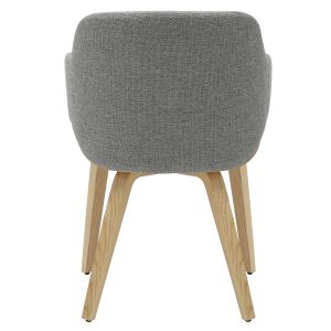 Dining chair Prieto .01 plywood structure in oak-gray damask 54.5x44x89.5hcm Hm9989