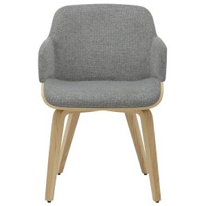 Dining chair Prieto .01 plywood structure in oak-gray damask 54.5x44x89.5hcm Hm9989