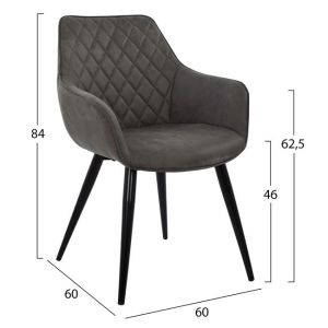 Chair Mando gray damask Hm8006,10