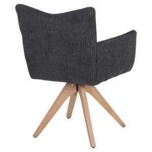 Dining chair Quill gray fabric-solid beech legs 57,5x 61x92 cm Hm9843.03