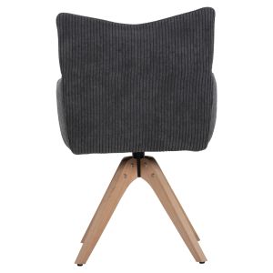 Dining chair Quill gray fabric-solid beech legs 57,5x 61x92 cm Hm9843.03