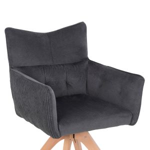 Dining chair Quill gray fabric-solid beech legs 57,5x 61x92 cm Hm9843.03