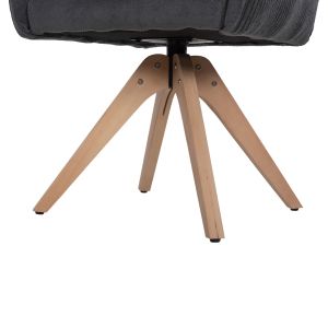 Dining chair Quill gray fabric-solid beech legs 57,5x 61x92 cm Hm9843.03