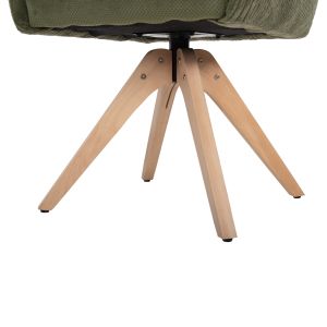 Dining chair Quill solid beech green textile damask 57,5x 61x92 hcm Hm9843.05