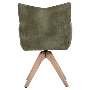Dining chair Quill solid beech green textile damask 57,5x 61x92 hcm Hm9843.05