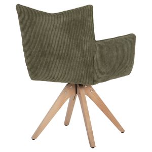 Dining chair Quill solid beech green textile damask 57,5x 61x92 hcm Hm9843.05
