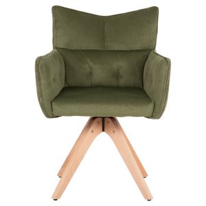 Dining chair Quill solid beech green textile damask 57,5x 61x92 hcm Hm9843.05