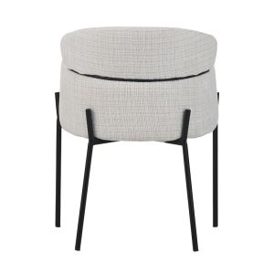 Armchair Tolerse Wolf beige fabric-black metal legs 58x57x80cm