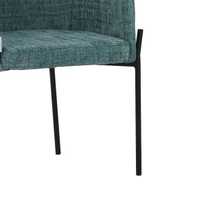 Tolerse Wolf armchair green fabric-black metal legs 58x57x80cm