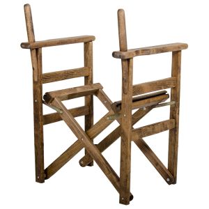 Director's chair Retto solid wood walnut color