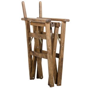 Director's chair Retto solid wood walnut color