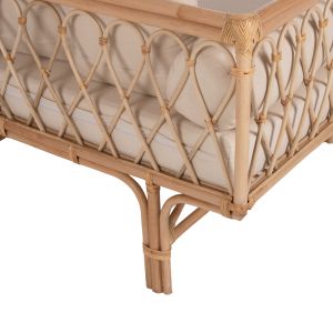 Daybed sofa natural rattan Aliki beige cushions 200x100x86hcm Hm9658