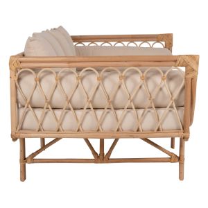 Daybed sofa natural rattan Aliki beige cushions 200x100x86hcm Hm9658