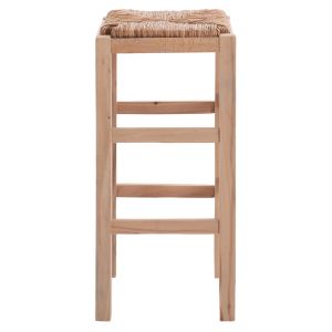 Wooden chair without backrest with straw HM10378,02
