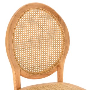 Дървен стол с ратанов гръб Hm8745,01 45x50x97