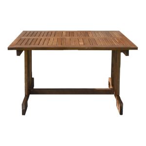 Wooden garden table Borneo walnut color 140x80x72cm