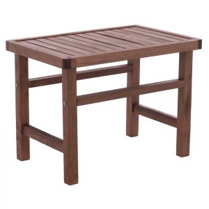 Дървена маса-табуретка цвят орех 60χ40x45υcm