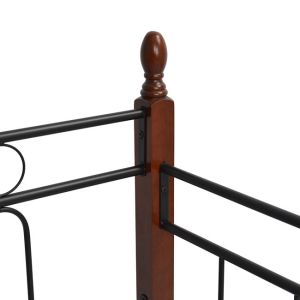 Single bed Mila Hm367 wood and metal 90x190.5